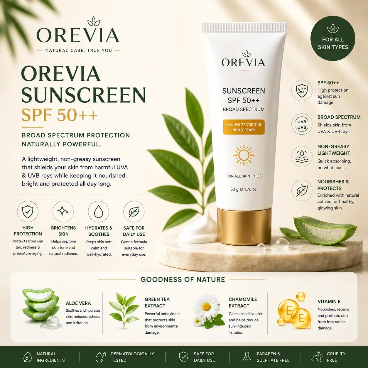 OREVIA SUNSCREEN SPF 50++